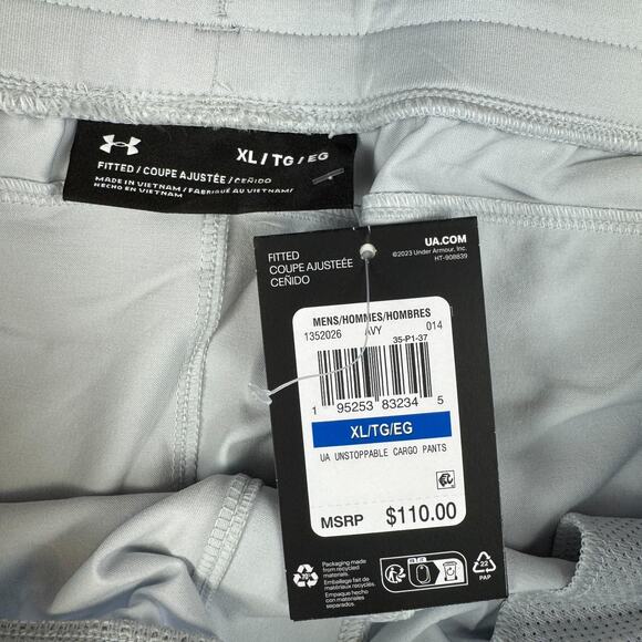 Under Armour Storm Unstoppable Fitted Cargo Men's XL Grey Pants 1352026-014 NWT - Picture 8 of 11